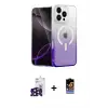 ieg™ iPhone 16 Pro Max Kılıf Eksen Minimal Özel Seri - Siyah Buffer Hayalet Cam Ekran Koruyucu + Bilvis Titan Kamera Lens - SH