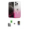 ieg™ iPhone 16 Pro Max Kılıf Eksen Minimal Özel Seri - Siyah Buffer Hayalet Cam Ekran Koruyucu + Raze Metal Kamera Lens - SH