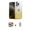 ieg™ iPhone 16 Pro Max Kılıf Eksen Minimal Özel Seri - Siyah Joko Magic 5D Cam + Pers Alüminyum Kamera Lens - CLTM