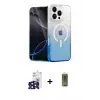 ieg™ iPhone 16 Pro Max Kılıf Eksen Minimal Özel Seri - Siyah Joko Magic 5D Hayalet Cam + Bilvis Titan Kamera Lens - SH