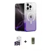 ieg™ iPhone 16 Pro Max Kılıf Eksen Minimal Özel Seri - Siyah Joko Magic 5D Hayalet Cam + Bilvis Titan Kamera Lens - GS