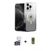 ieg™ iPhone 16 Pro Max Kılıf Eksen Minimal Özel Seri - Siyah Joko Magic 5D Hayalet Cam + Bilvis Titan Kamera Lens - GS