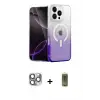 ieg™ iPhone 16 Pro Max Kılıf Eksen Minimal Özel Seri - Siyah Joko Magic 5D Hayalet Cam + Pers Alüminyum Kamera Lens - GI
