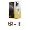 ieg™ iPhone 16 Pro Max Kılıf Eksen Minimal Özel Seri - Siyah Joko Magic 5D Hayalet Cam + Pers Alüminyum Kamera Lens - CLTM