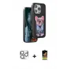 ieg™ iPhone 16 Pro Max Kılıf İz Minimal Koleksiyonu - Siyah Buffer Cam Ekran Koruyucu + Pers Alüminyum Kamera Lens - GS