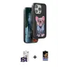 ieg™ iPhone 16 Pro Max Kılıf İz Minimal Koleksiyonu - Siyah Buffer Hayalet Cam Ekran Koruyucu + Bilvis Titan Kamera Lens - TMGI