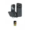 ieg™ iPhone 16 Pro Max Kılıf İz Modern Prime - Siyah Buffer Cam Ekran Koruyucu