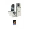 ieg™ iPhone 16 Pro Max Kılıf İz Modern Prime - Siyah Buffer Hayalet Cam Ekran Koruyucu