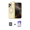 ieg™ iPhone 16 Pro Max Kılıf Kıvılcım Form Prime - Siyah Bilvis 5in1 3D Magic Cam Ekran Koruyucu + PVD Metal Kamera Lens - SH