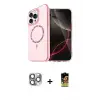 ieg™ iPhone 16 Pro Max Kılıf Kıvılcım Form Prime - Siyah Buffer Cam Ekran Koruyucu + Pers Alüminyum Kamera Lens - GI