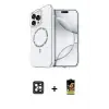 ieg™ iPhone 16 Pro Max Kılıf Kıvılcım Form Prime - Siyah Buffer Cam Ekran Koruyucu + PVD Metal Kamera Lens - SH