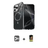 ieg™ iPhone 16 Pro Max Kılıf Kıvılcım Form Prime - Siyah Buffer Cam Ekran Koruyucu + PVD Metal Kamera Lens - GS