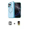 ieg™ iPhone 16 Pro Max Kılıf Kıvılcım Form Prime - Siyah Buffer Cam Ekran Koruyucu + PVD Metal Kamera Lens - GS