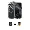 ieg™ iPhone 16 Pro Max Kılıf Kıvılcım Form Prime - Siyah Buffer Cam Ekran Koruyucu + PVD Metal Kamera Lens - SH