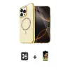 ieg™ iPhone 16 Pro Max Kılıf Kıvılcım Form Prime - Siyah Buffer Cam Ekran Koruyucu + PVD Metal Kamera Lens - SH