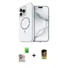 ieg™ iPhone 16 Pro Max Kılıf Kıvılcım Form Prime - Siyah Buffer Cam Ekran Koruyucu + Raze Metal Kamera Lens - NLGY
