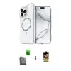 ieg™ iPhone 16 Pro Max Kılıf Kıvılcım Form Prime - Siyah Buffer Cam Ekran Koruyucu + Raze Metal Kamera Lens - SH