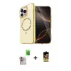 ieg™ iPhone 16 Pro Max Kılıf Kıvılcım Form Prime - Siyah Buffer Cam Ekran Koruyucu + Raze Metal Kamera Lens - NLGY