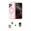 ieg™ iPhone 16 Pro Max Kılıf Kıvılcım Form Prime - Siyah Buffer Cam Ekran Koruyucu + Raze Metal Kamera Lens - NLGY