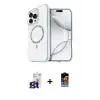 ieg™ iPhone 16 Pro Max Kılıf Kıvılcım Form Prime - Siyah Buffer Hayalet Cam Ekran Koruyucu + Bilvis Titan Kamera Lens - TMGI