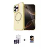 ieg™ iPhone 16 Pro Max Kılıf Kıvılcım Form Prime - Siyah Buffer Hayalet Cam Ekran Koruyucu + Bilvis Titan Kamera Lens - GS