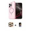 ieg™ iPhone 16 Pro Max Kılıf Kıvılcım Form Prime - Siyah Buffer Hayalet Cam Ekran Koruyucu + Pers Alüminyum Kamera Lens - CLTM