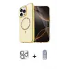 ieg™ iPhone 16 Pro Max Kılıf Kıvılcım Form Prime - Siyah Joko Magic 5D Cam + Pers Alüminyum Kamera Lens - GS