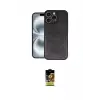 ieg™ iPhone 16 Pro Max Kılıf Kıvılcım Işık Serisi - Siyah Buffer Cam Ekran Koruyucu