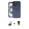 ieg™ iPhone 16 Pro Max Kılıf Kıvılcım Işık Serisi - Siyah Buffer Cam Ekran Koruyucu + Bilvis Titan Kamera Lens - TMGI