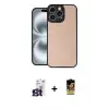 ieg™ iPhone 16 Pro Max Kılıf Kıvılcım Işık Serisi - Siyah Buffer Cam Ekran Koruyucu + Bilvis Titan Kamera Lens - TMGI
