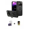 ieg™ iPhone 16 Pro Max Kılıf Kıvılcım Modern Serisi - Siyah Buffer Cam Ekran Koruyucu + Bilvis Titan Kamera Lens - SH