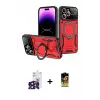 ieg™ iPhone 16 Pro Max Kılıf Kıvılcım Modern Serisi - Siyah Buffer Cam Ekran Koruyucu + Bilvis Titan Kamera Lens - SH