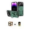 ieg™ iPhone 16 Pro Max Kılıf Kıvılcım Modern Serisi - Siyah Buffer Cam Ekran Koruyucu + Pers Alüminyum Kamera Lens - CLTM