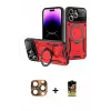 ieg™ iPhone 16 Pro Max Kılıf Kıvılcım Modern Serisi - Siyah Buffer Cam Ekran Koruyucu + Pers Alüminyum Kamera Lens - CLTM