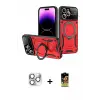 ieg™ iPhone 16 Pro Max Kılıf Kıvılcım Modern Serisi - Siyah Buffer Cam Ekran Koruyucu + Pers Alüminyum Kamera Lens - GS