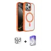 ieg™ iPhone 16 Pro Max Kılıf Kıvılcım Prime - Siyah Bilvis 5in1 3D Magic Cam Ekran Koruyucu + Pers Alüminyum Kamera Lens - GS