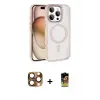 ieg™ iPhone 16 Pro Max Kılıf Kıvılcım Prime - Siyah Buffer Cam Ekran Koruyucu + Pers Alüminyum Kamera Lens - CLTM