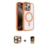 ieg™ iPhone 16 Pro Max Kılıf Kıvılcım Prime - Siyah Buffer Cam Ekran Koruyucu + Pers Alüminyum Kamera Lens - CLTM