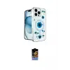 ieg™ iPhone 16 Pro Max Kılıf Kozmos Doku - Siyah Buffer Hayalet Cam Ekran Koruyucu