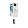 ieg™ iPhone 16 Pro Max Kılıf Kozmos Doku - Siyah Buffer Hayalet Cam Ekran Koruyucu