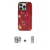 ieg™ iPhone 16 Pro Max Kılıf Kozmos Doku - Siyah Joko Magic 5D Cam + Pers Alüminyum Kamera Lens - GI