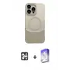 ieg™ iPhone 16 Pro Max Kılıf Kozmos Form Özel Seri - Siyah Bilvis 5in1 3D Magic Cam Ekran Koruyucu + PVD Metal Kamera Lens - GS