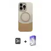 ieg™ iPhone 16 Pro Max Kılıf Kozmos Form Özel Seri - Siyah Bilvis 5in1 3D Magic Cam Ekran Koruyucu + PVD Metal Kamera Lens - SH