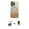ieg™ iPhone 16 Pro Max Kılıf Kozmos Form Özel Seri - Siyah Buffer Cam Ekran Koruyucu + Bilvis Titan Kamera Lens - GS
