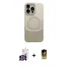 ieg™ iPhone 16 Pro Max Kılıf Kozmos Form Özel Seri - Siyah Buffer Cam Ekran Koruyucu + Bilvis Titan Kamera Lens - GS