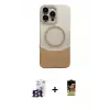 ieg™ iPhone 16 Pro Max Kılıf Kozmos Form Özel Seri - Siyah Buffer Cam Ekran Koruyucu + Bilvis Titan Kamera Lens - TMGI