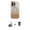 ieg™ iPhone 16 Pro Max Kılıf Kozmos Form Özel Seri - Siyah Buffer Hayalet Cam Ekran Koruyucu + Bilvis Titan Kamera Lens - SH