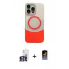 ieg™ iPhone 16 Pro Max Kılıf Kozmos Form Özel Seri - Siyah Buffer Hayalet Cam Ekran Koruyucu + Bilvis Titan Kamera Lens - GS