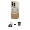 ieg™ iPhone 16 Pro Max Kılıf Kozmos Form Özel Seri - Siyah Buffer Hayalet Cam Ekran Koruyucu + Bilvis Titan Kamera Lens - GS