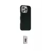 ieg™ iPhone 16 Pro Max Kılıf Kozmos Klasik Prime - Siyah Bilvis 3D Cam Ekran Koruyucu